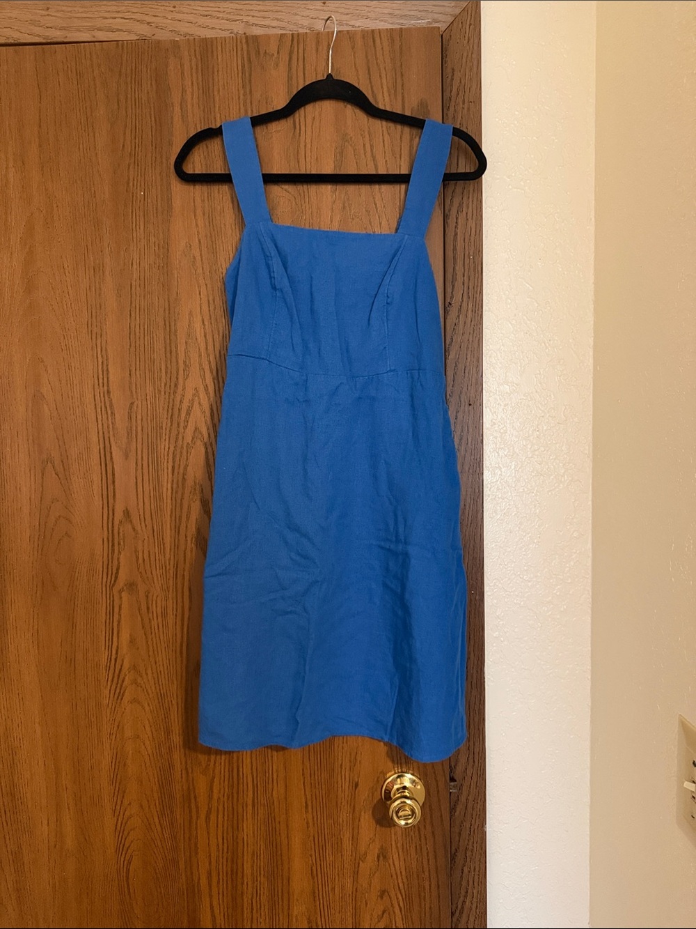 SO Cobalt Square-Neck Mini Dress